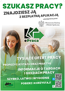 Plakat promujący aplikację ePraca-1