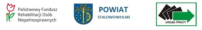 Logo PFRON Starostwo Powiatowe w Stalowej Woli Powiatowy Urząd Pracy w Stalowej Woli