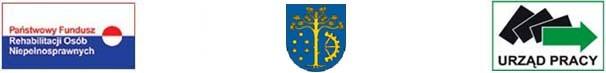 Logo PFRON, Powiatu stalowowolskiego oraz Powiatowego Urzedu Pracy