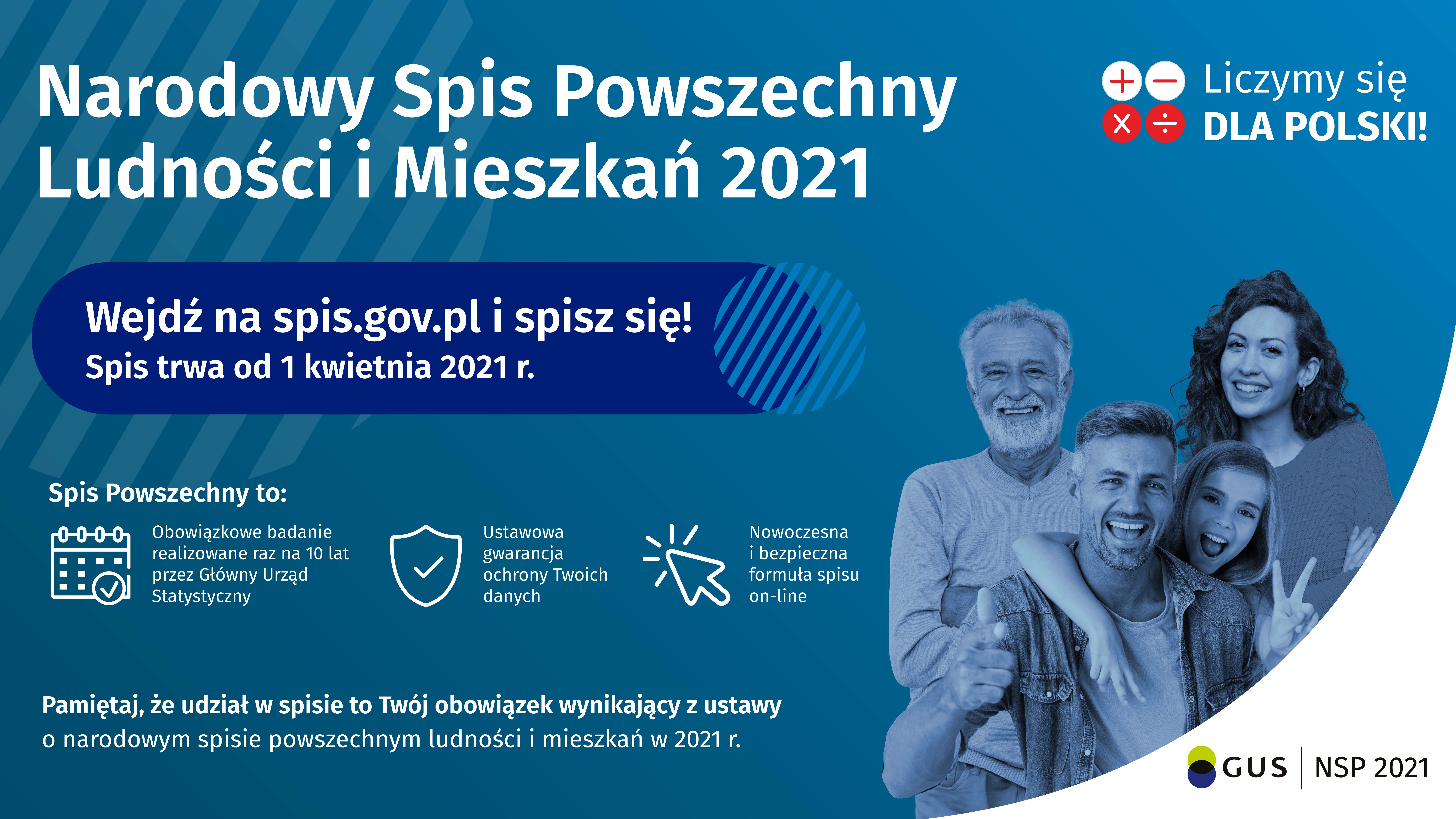 Plakat. Narodowy spis ludności 2021